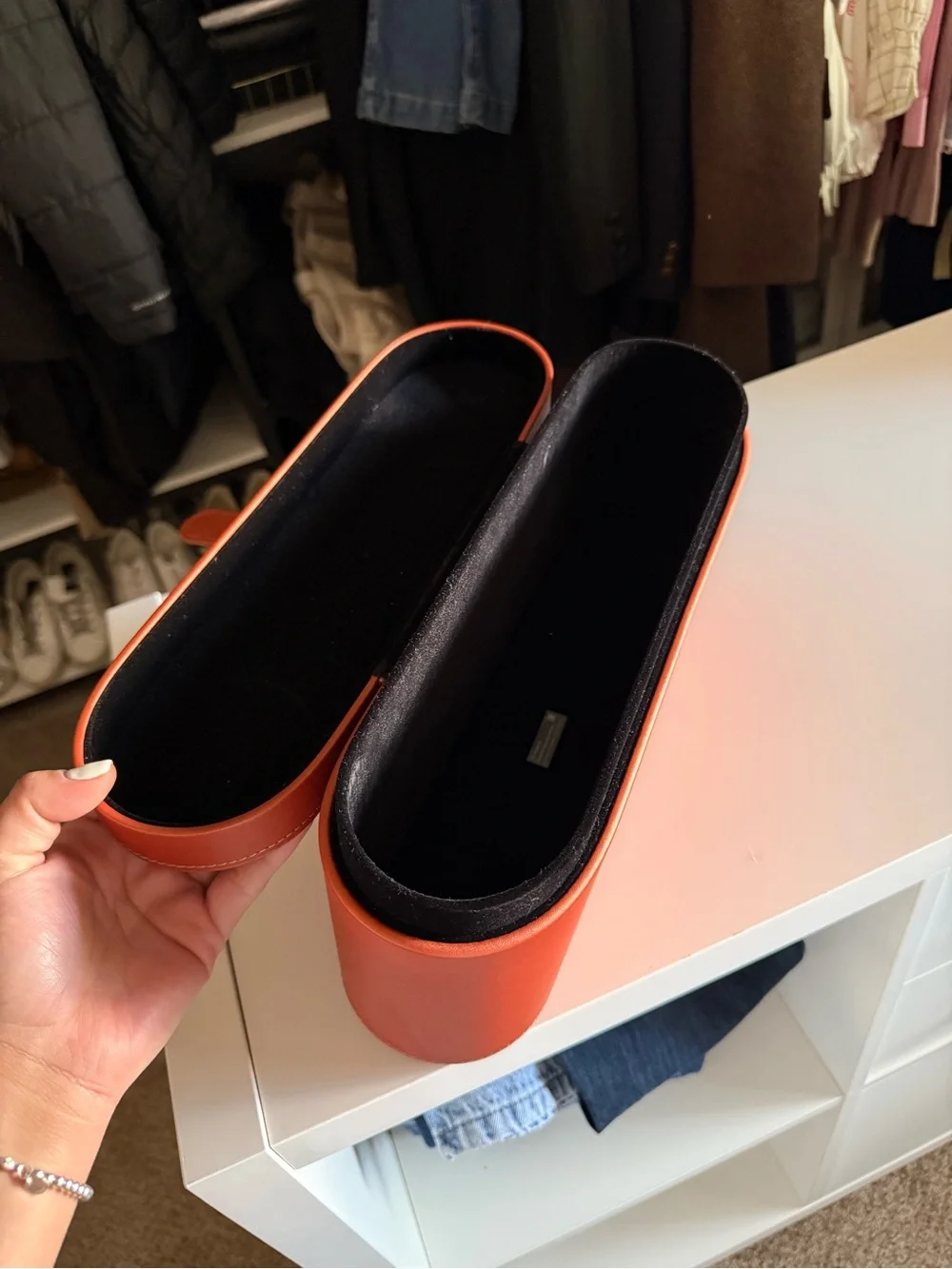 Dyson Leather Storage Box Case in Camel Brown OS